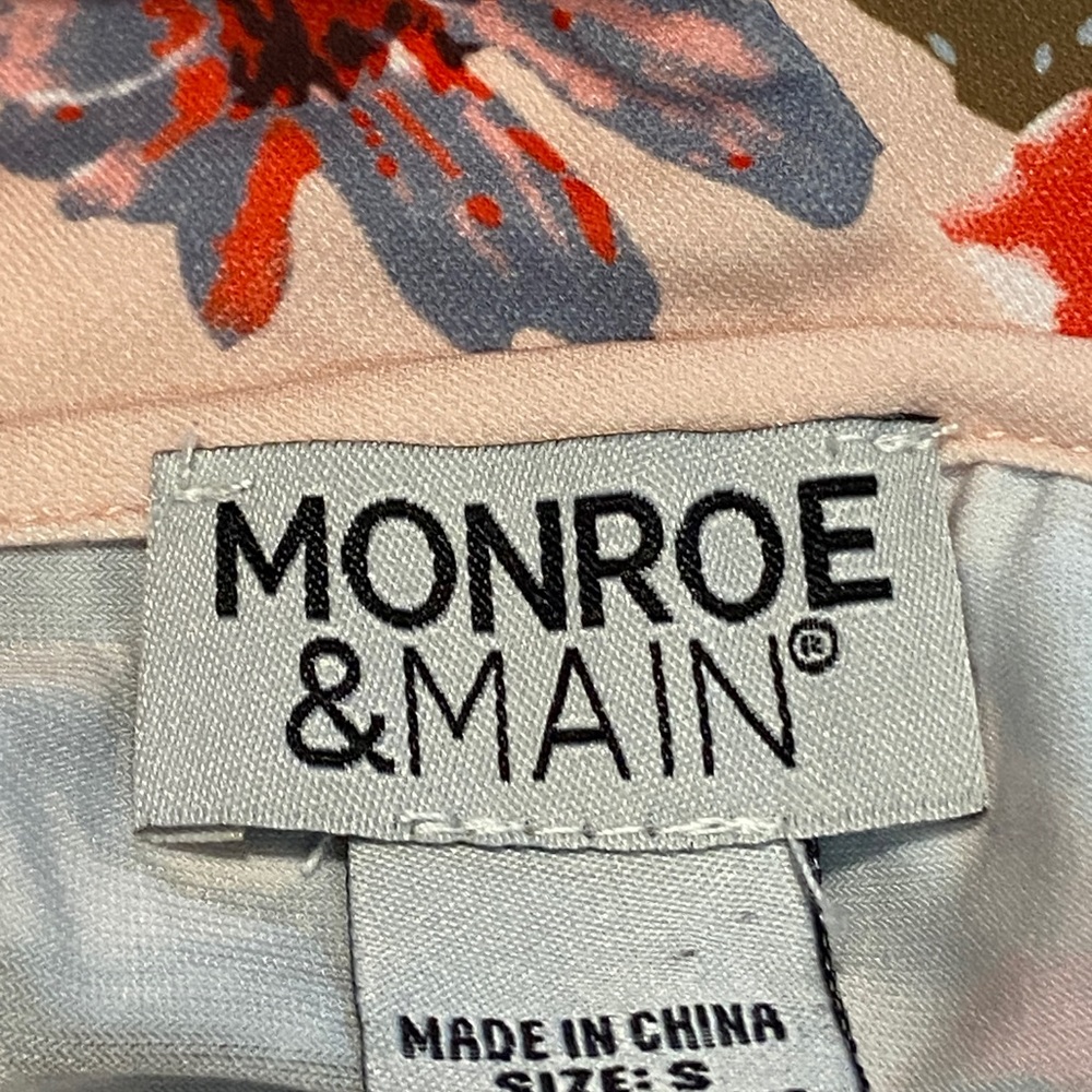 Monroe & Main Blush Peach Floral Summer Stretchy Casual Resort Cruise Day Dress - Picture 13 of 15